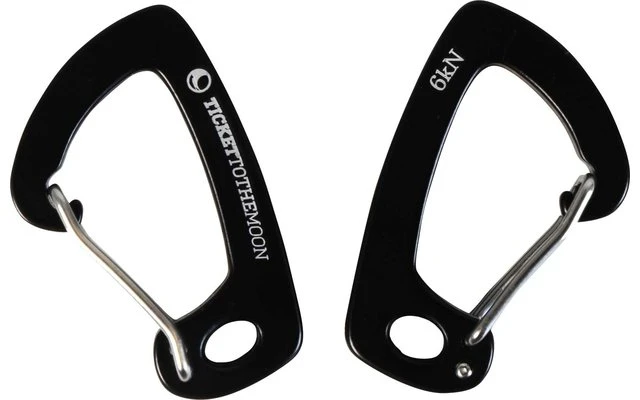 Ticket To The Moon Mousqueton En Aluminium 6kN Pour équipement Et Hamac Léger 2 Pièces 4 Ticket To The Moon Mousqueton En Aluminium 6kN Pour équipement Et Hamac Léger 2 Pièces – Image 2
