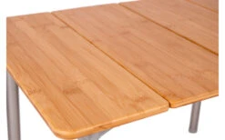 Bo-Camp Urban Outdoor Southwark Table à Roulettes En Bambou Et Aluminium 60 X 40 Cm