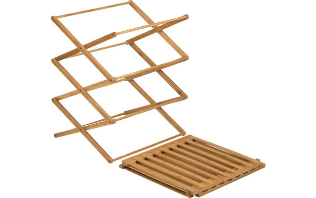 Bo-Camp Urban Outdoor Fitzroy Bamboo Folding Cupboard 4 Compartments 4 Bo-Camp Urban Outdoor Fitzroy Bamboo Folding Cupboard 4 Compartments – Image 2