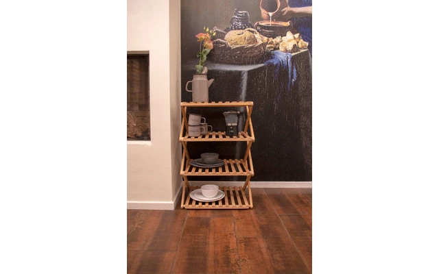 Bo-Camp Urban Outdoor Fitzroy Bamboo Folding Cupboard 4 Compartments 6 Bo-Camp Urban Outdoor Fitzroy Bamboo Folding Cupboard 4 Compartments – Image 4