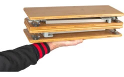 Bo-Camp Urban Outdoor Southwark Table à Roulettes En Bambou Et Aluminium 60 X 40 Cm -Mobilier du camping Magasin 391853 2892004