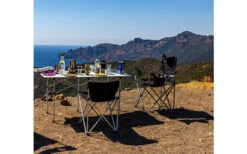 Basic Nature Travelchair Holiday Chaise Pliante Noire