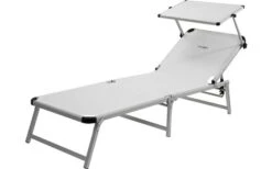Brunner Marbella Chaise Longue Avec Toit Pare-soleil Réglable Blanc